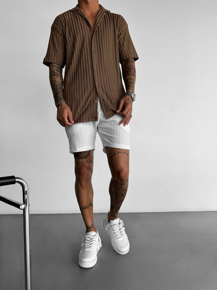 Oversize Structured Shirt - Cappucino