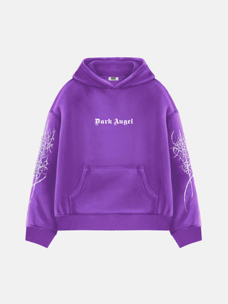 Oversize Dark Angel Hoodie - Acai