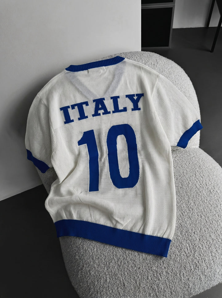 Oversize Italy Knit T-shirt - White