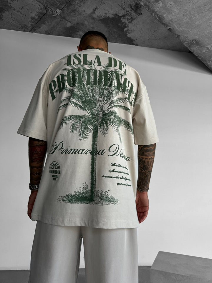 Oversize Isla de Providencia T-Shirt - Silver Lining