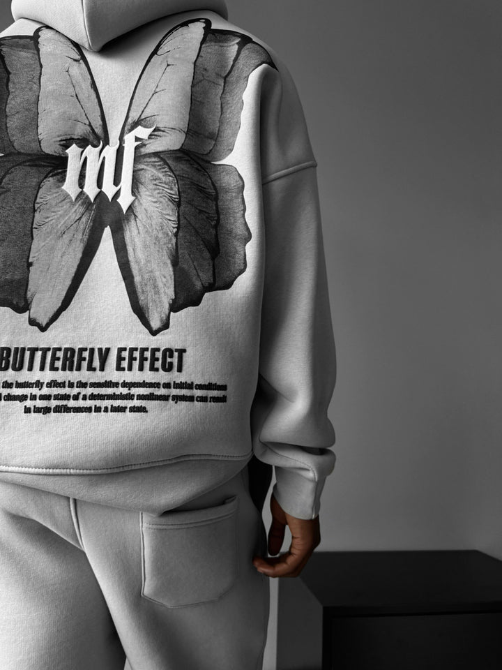 Oversize Butterfly Effect Hoodie - Grey