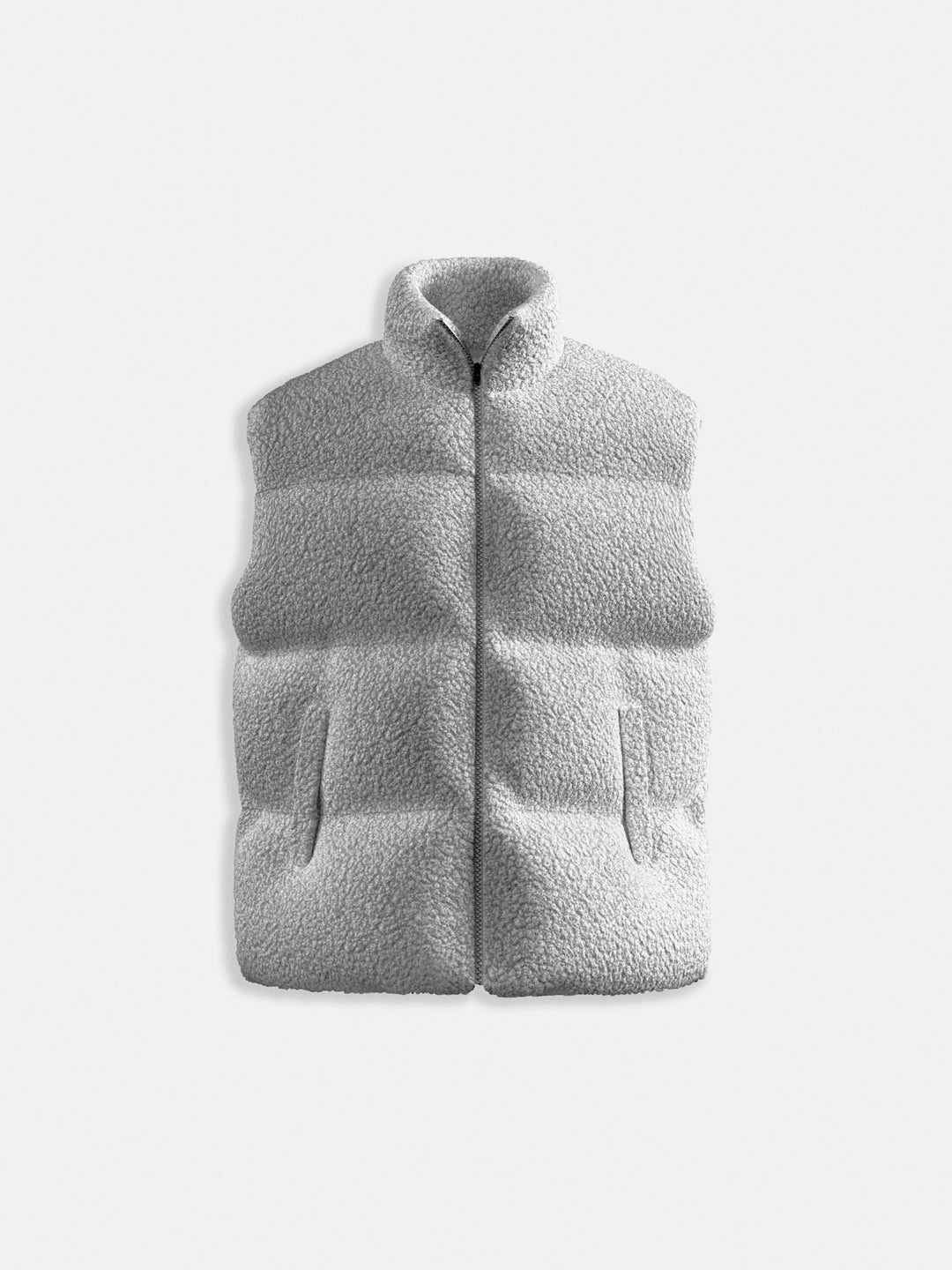 Oversize Plush Vest - Grey
