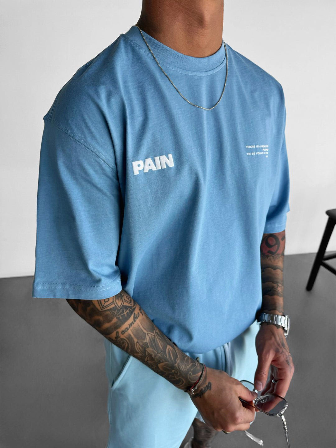Oversize Pain T-shirt - Blue