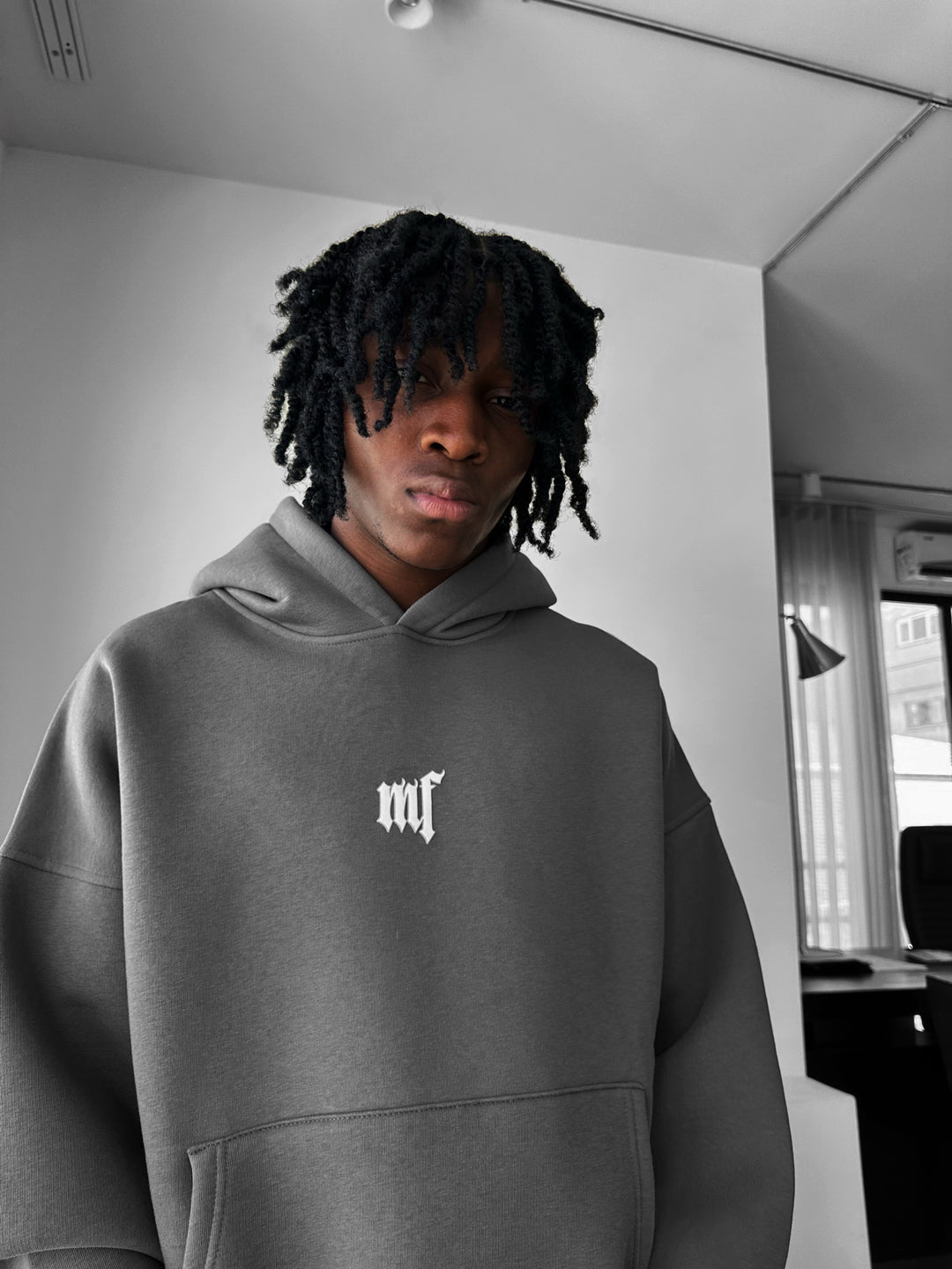 Oversize “EX” Hoodie - Anthracite