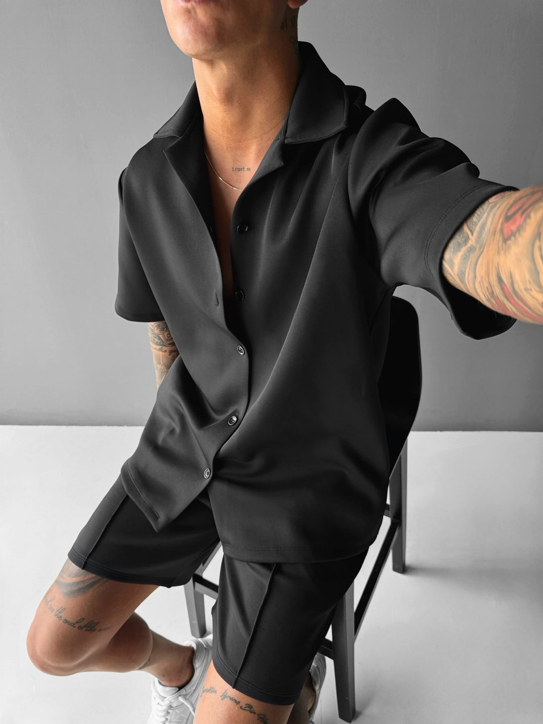 Oversize Diver Shirt - Black