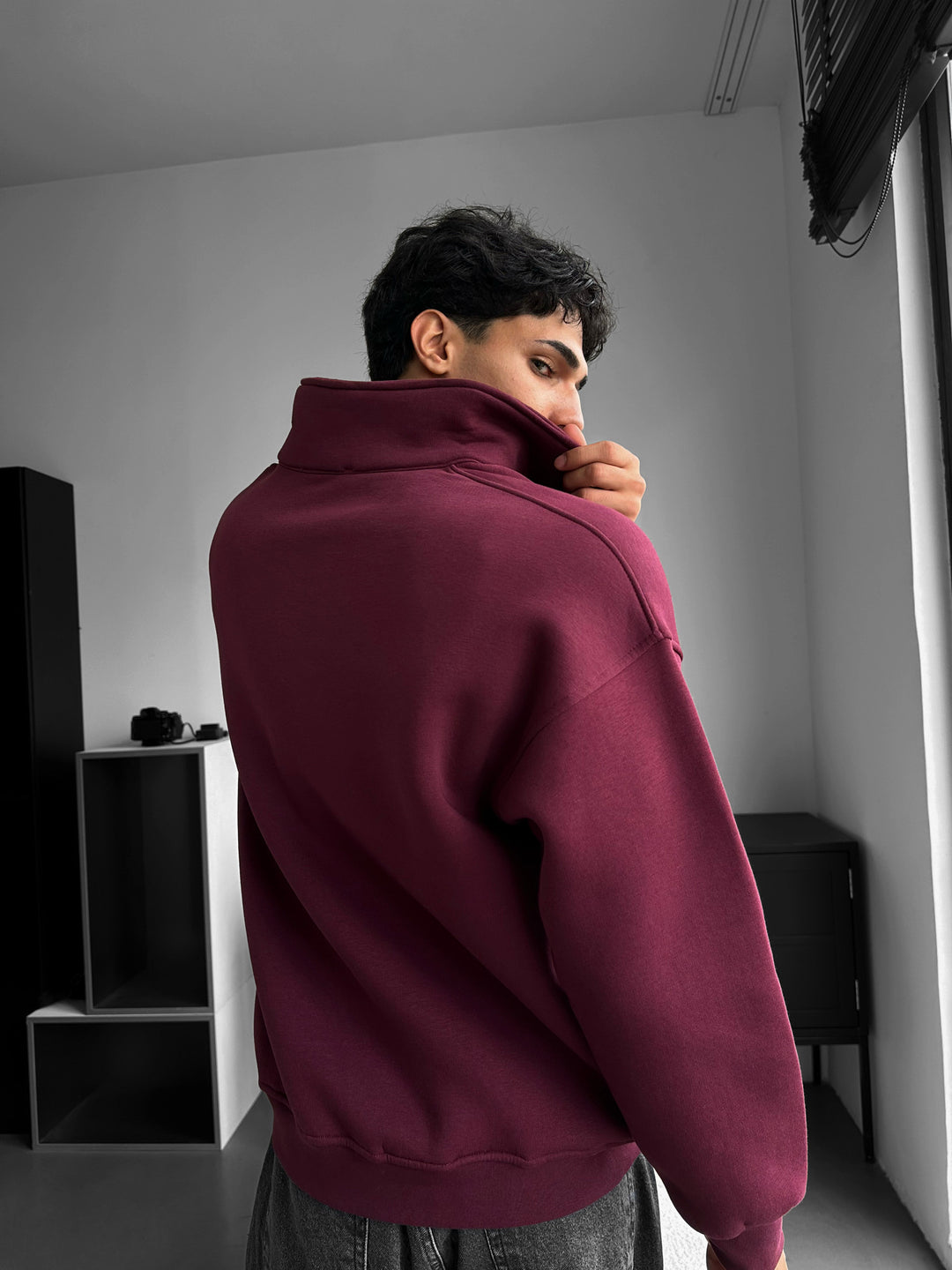 Oversize Half-Zip Polo Sweatshirt - Port Royale