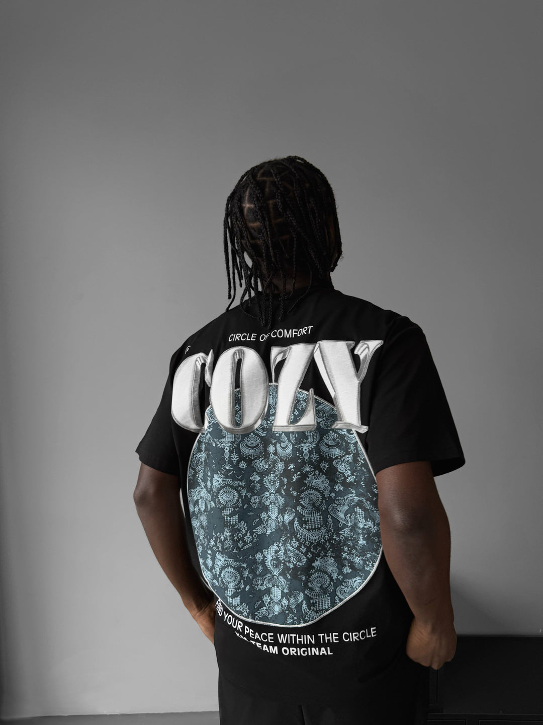 Oversize 'Cozy' T-Shirt - Black