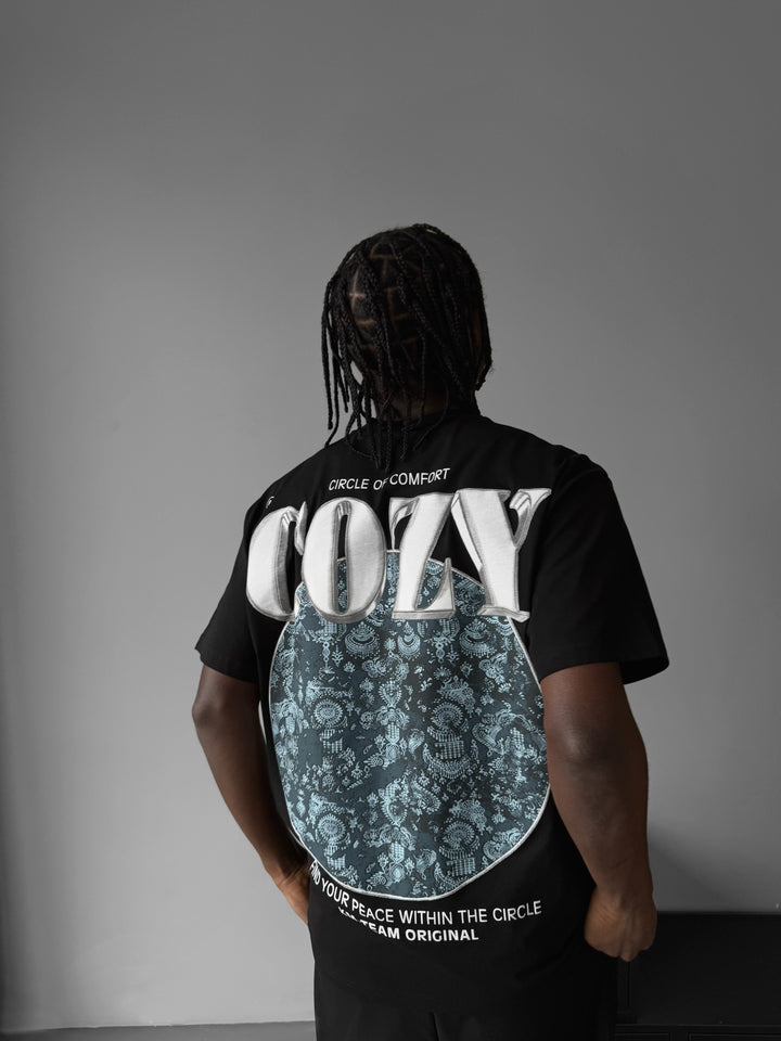 Oversize 'Cozy' T-Shirt - Black