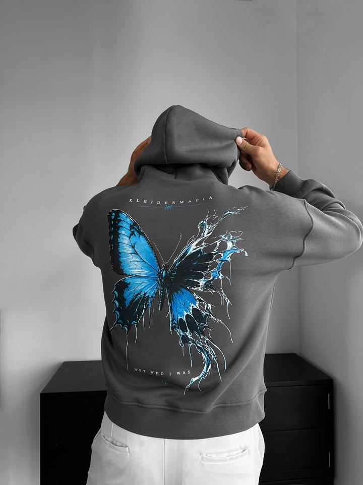 Oversize Broken Butterfly Hoodie - Anthracite