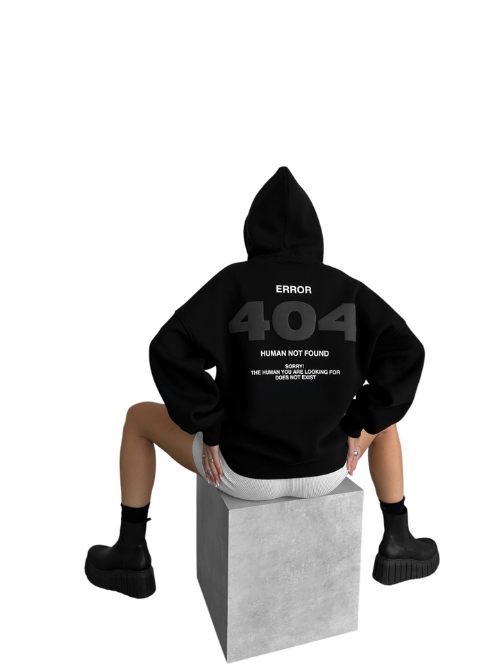 Oversize 404 Hoodie - Black