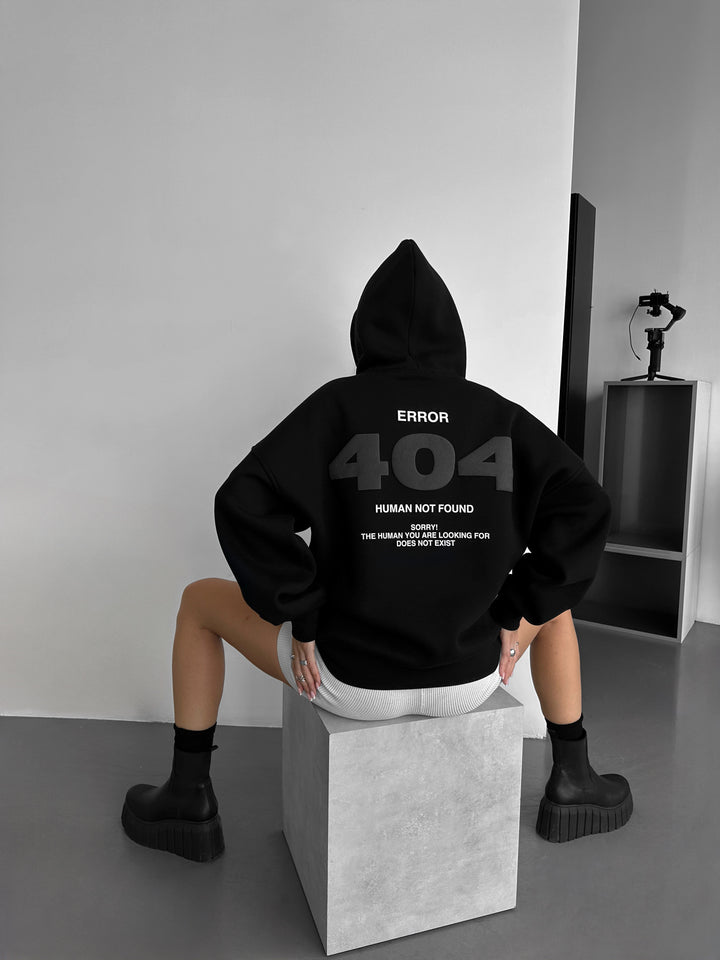 Oversize 404 Hoodie - Black