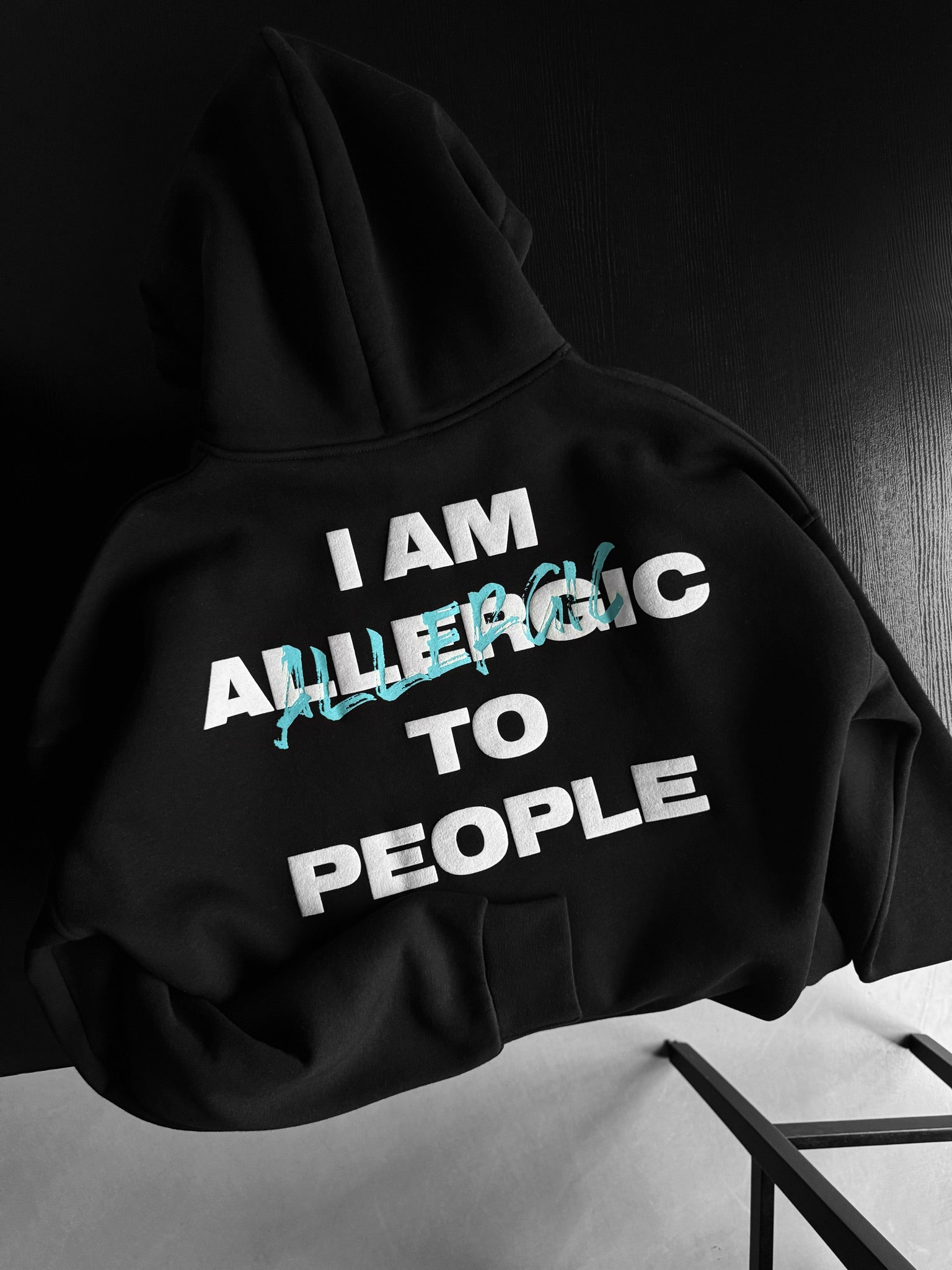 Oversize Allergic Hoodie Black