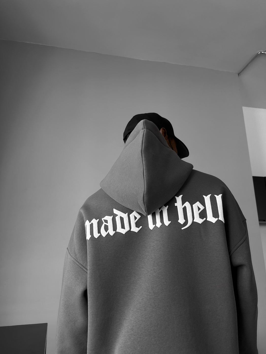 Oversize Made in Hell Hoodie - Anthracite