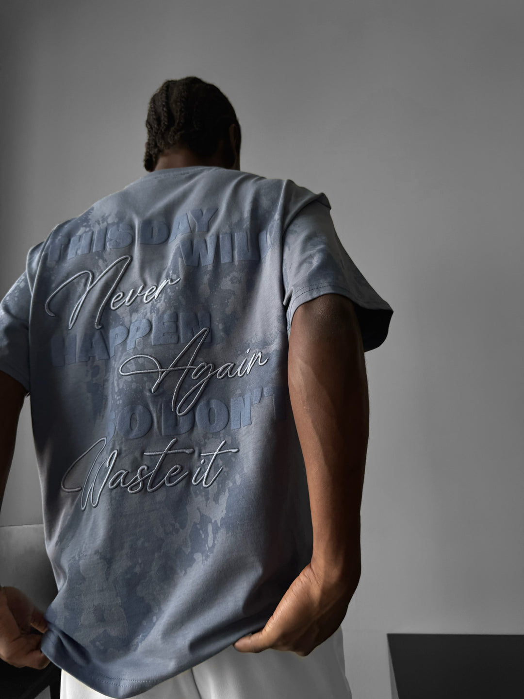 Oversize 'don’t waist it' T-Shirt - Stormy Weather