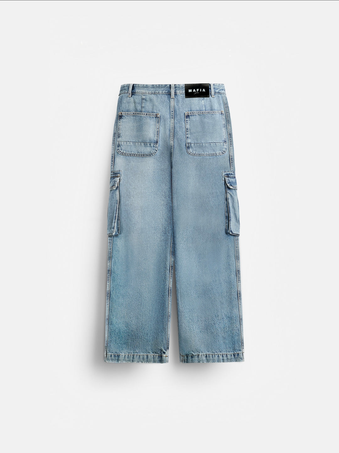 Baggy Cargo Jeans - Blue