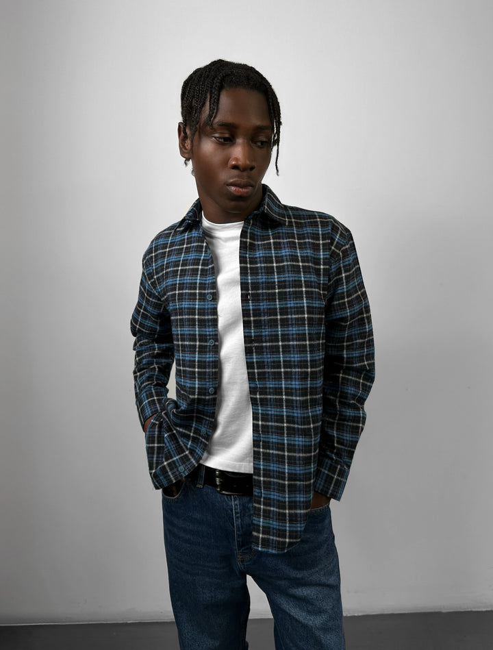 Regular Fit Classic Check Shirt - Sax