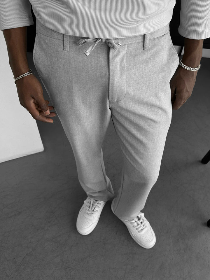 Modern Cut Casual Trousers - Grey