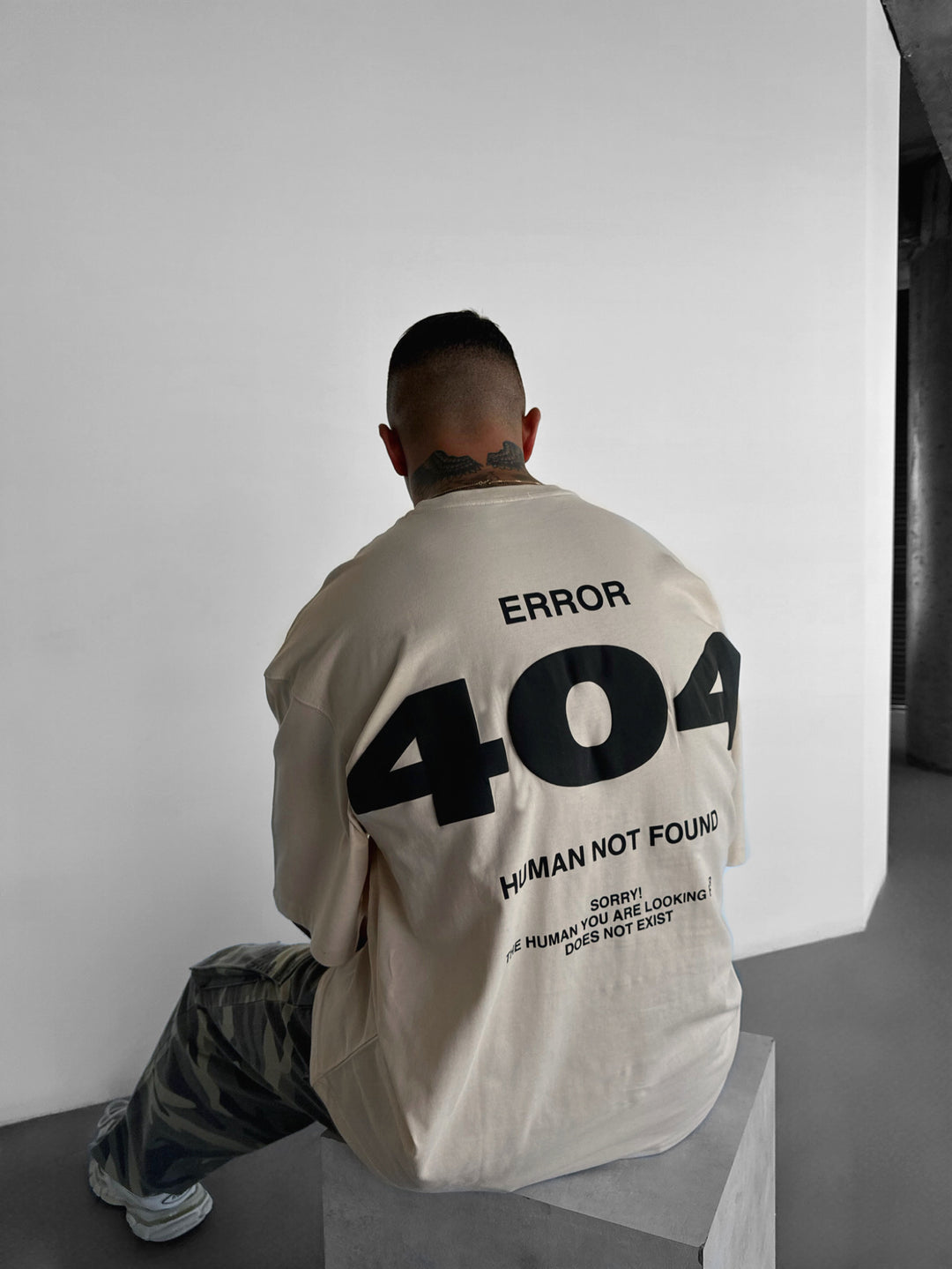 Oversize 404 T-shirt - Beige