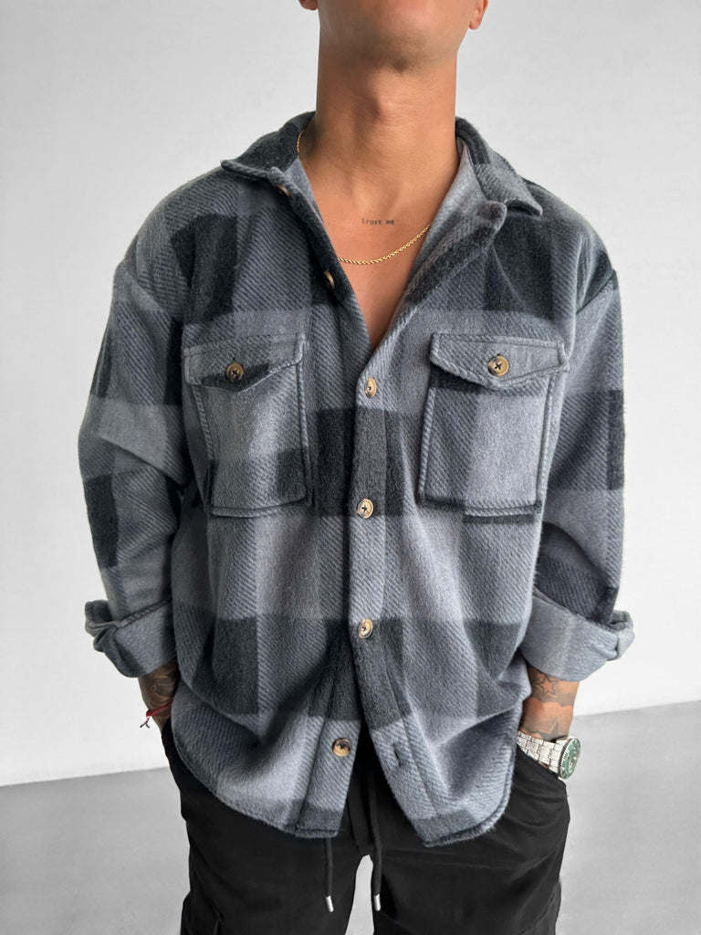 Regular Fit Pocket Fleece Shirt - Anthracite – Kleidermafia