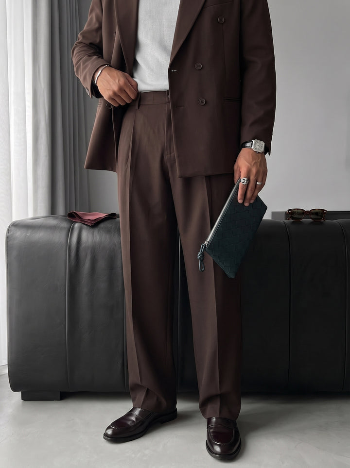 Oversize Tailored Suit - Brown