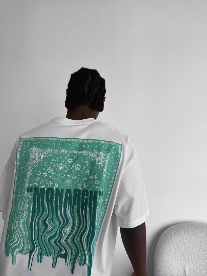 Oversize "Monarch" T-Shirt - Ecru and Green