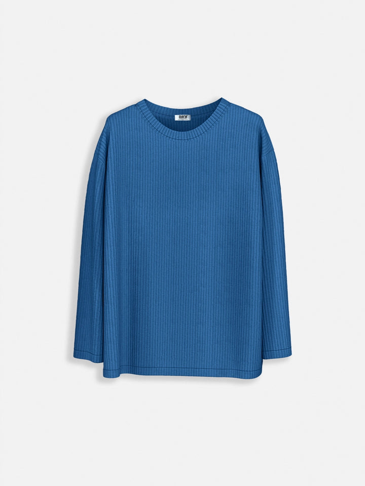 Oversize Cord Sweater  - Indigo