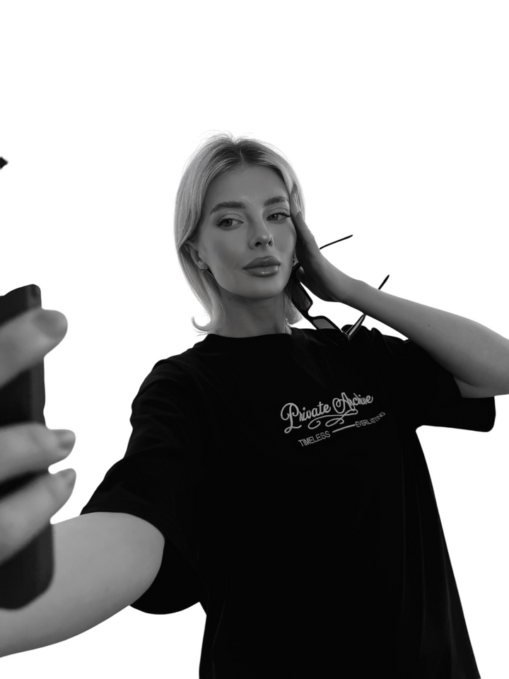 Oversize Private Archive T-Shirt - Black