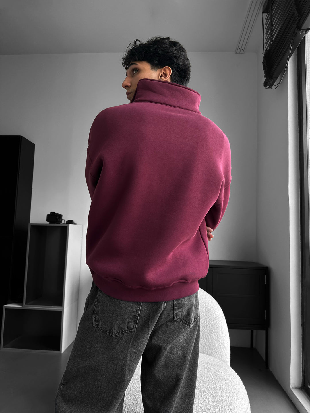 Oversize Half-Zip Polo Sweatshirt - Port Royale