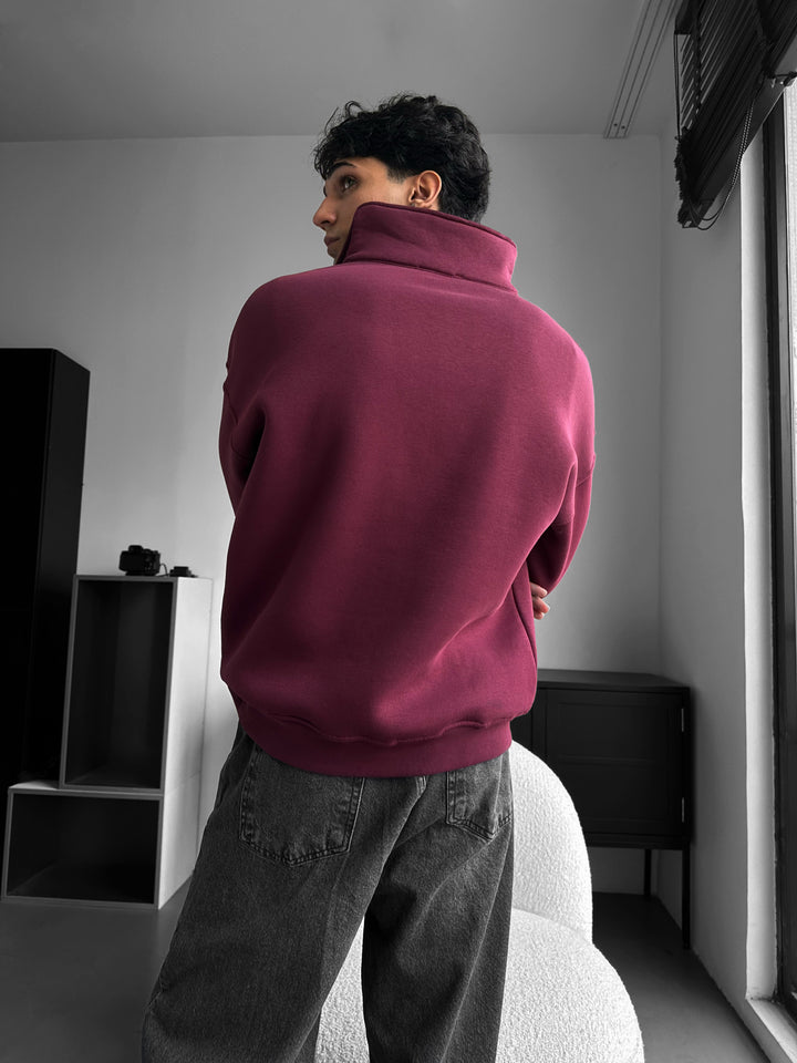 Oversize Half-Zip Polo Sweatshirt - Port Royale