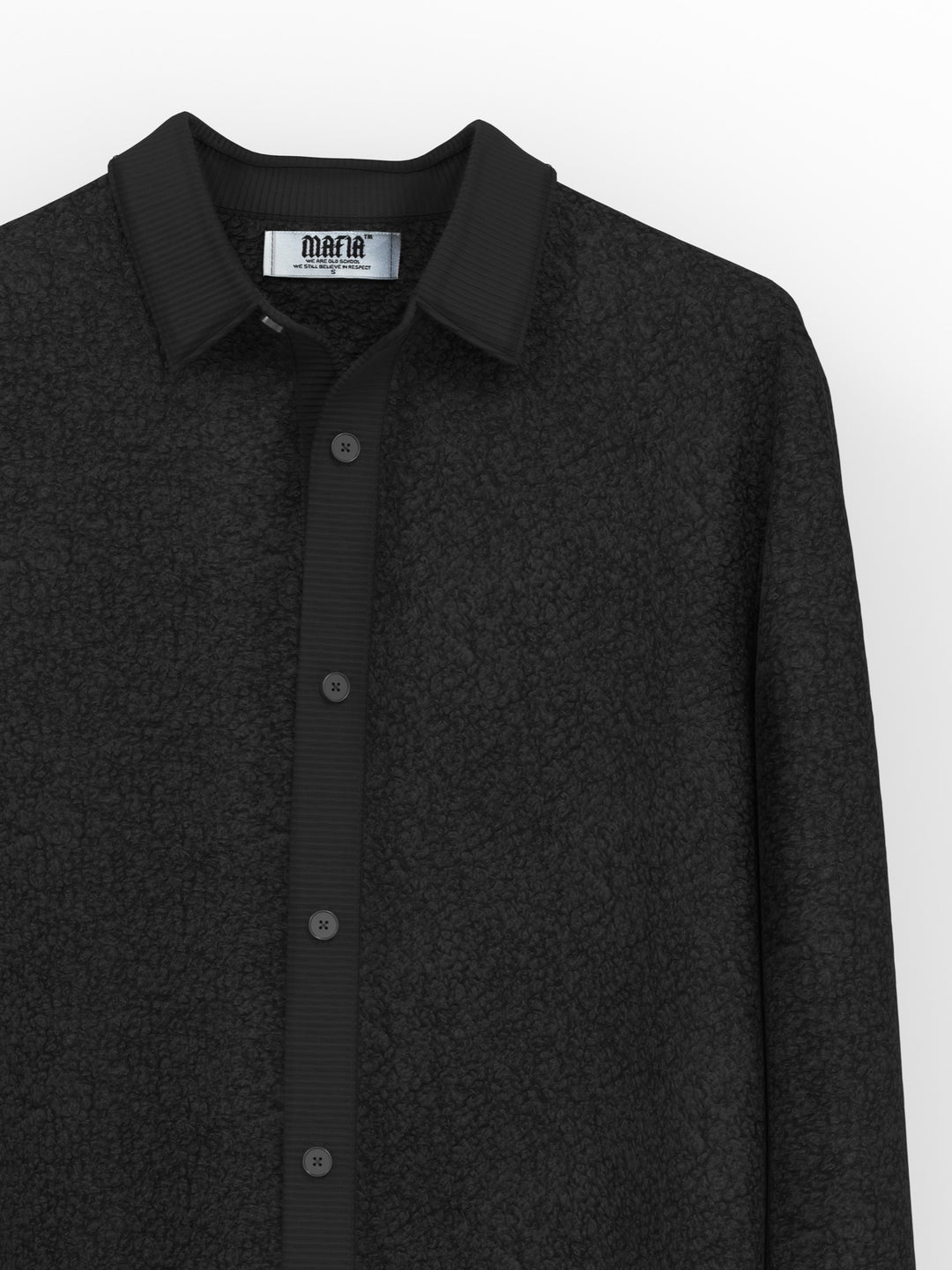 Oversize  Piquée Jacket - Black