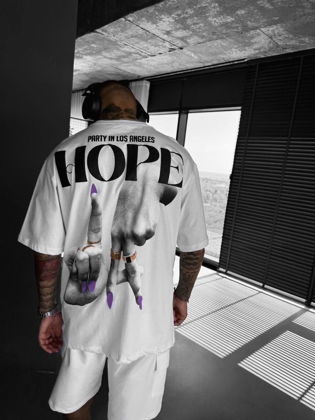 Oversize 'Hope' T-shirt - Ecru