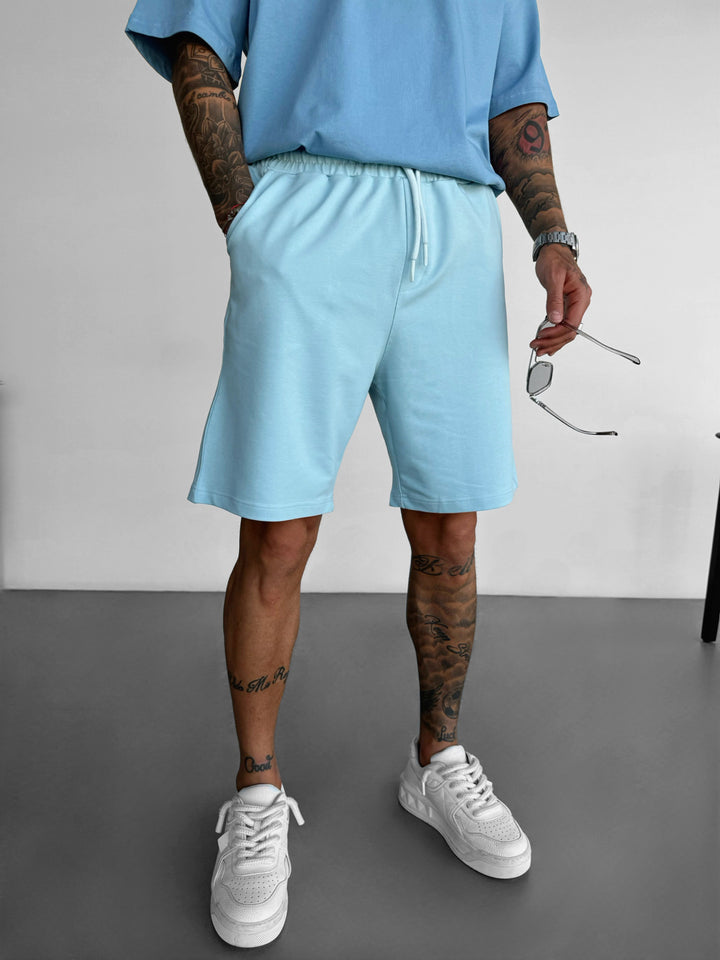 Loose Fit Shorts - Ice Blue