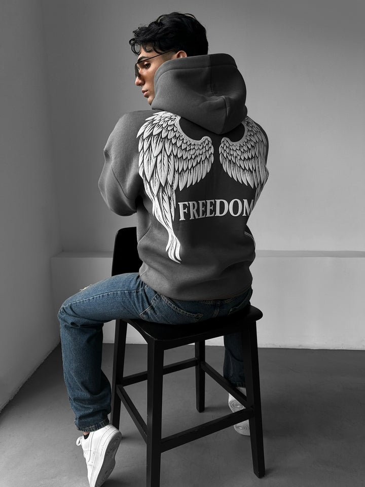Oversize Freedom Hoodie - Anthracite