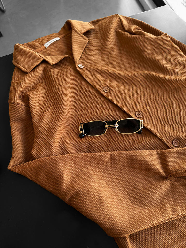 Comfort Suit Shirt - Camel