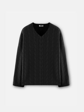 Regular Fit cutout Knit Sweater - Black