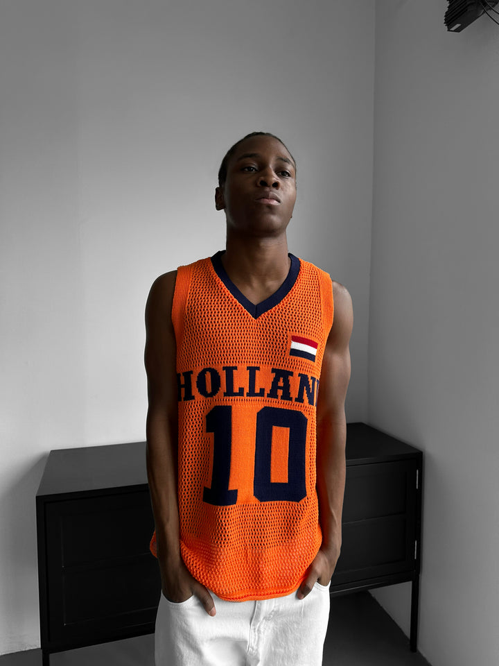 Oversize Holland Knit Tanktop - Orange