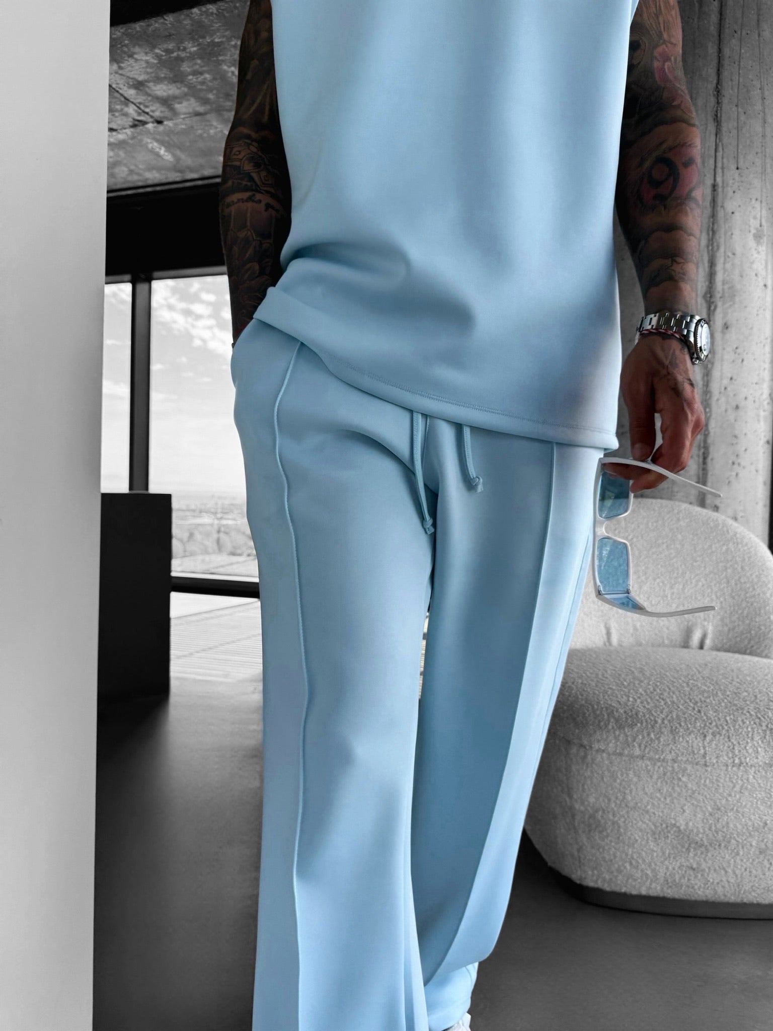 Baby blue tracksuit mens online