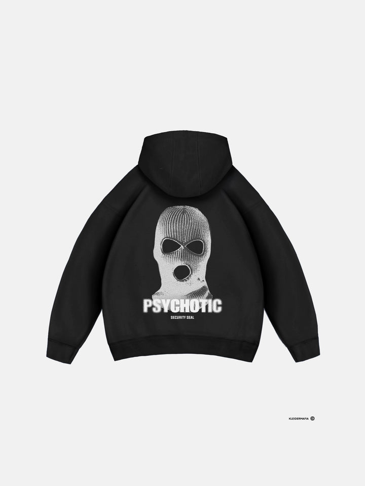 Oversize Psychotic Hoodie - Black