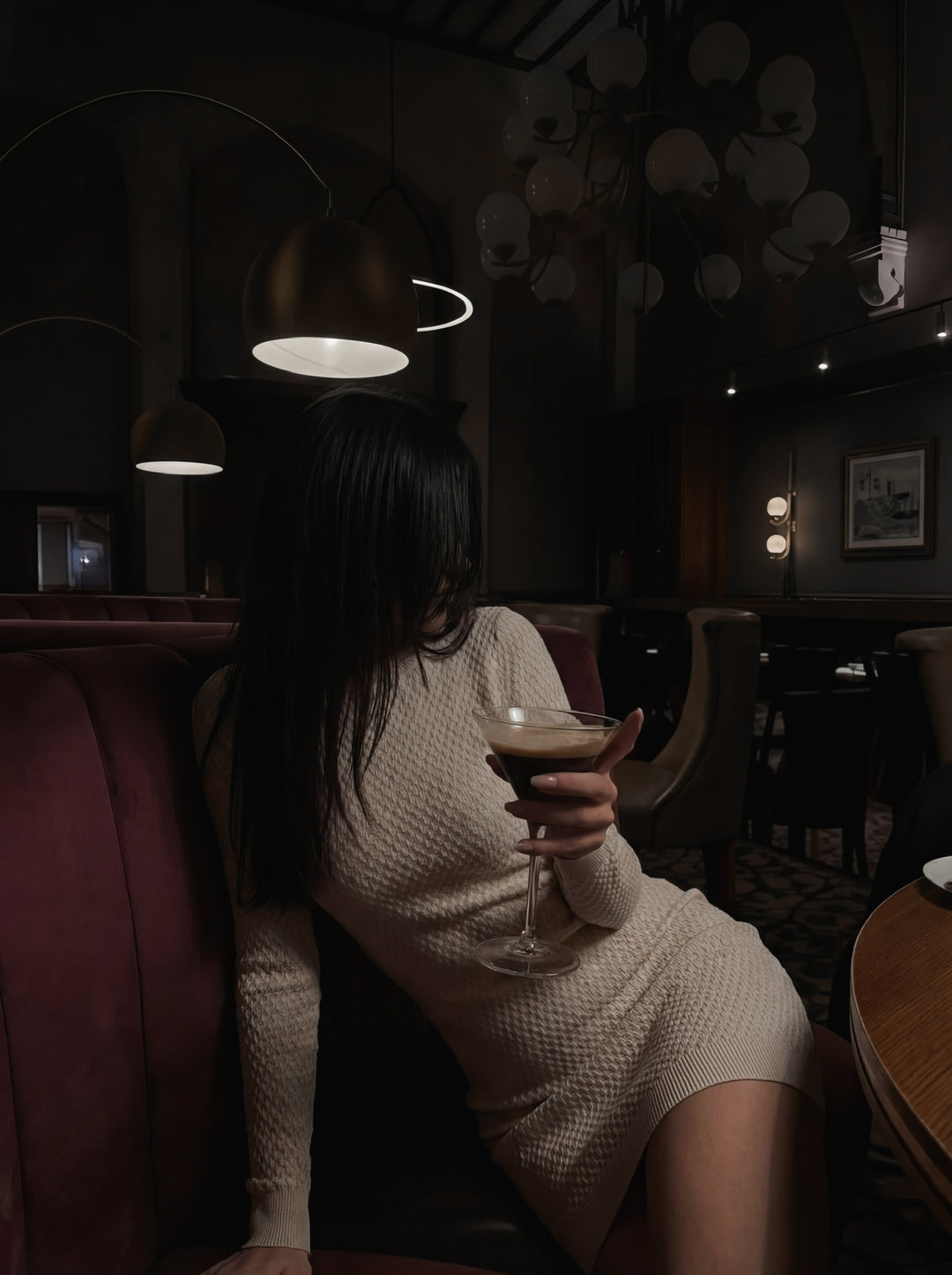 Fitted Midi Knit Dress - Beige