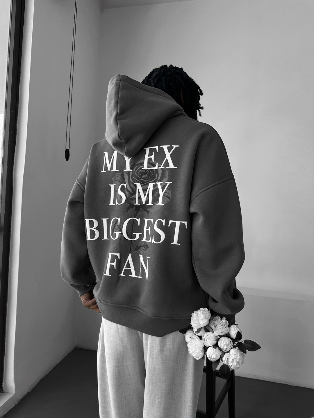Oversize “EX” Hoodie - Anthracite
