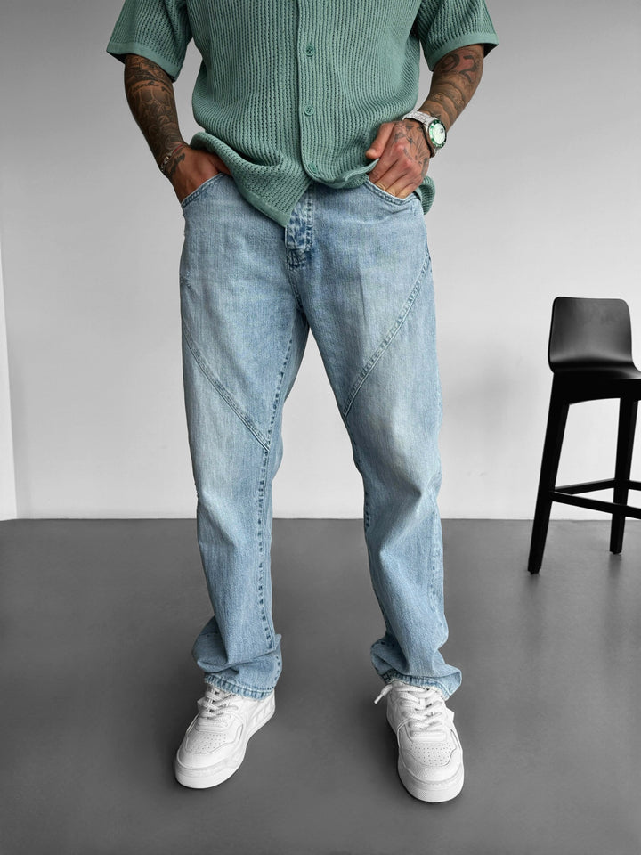 Baggy Detail Jeans - Blue