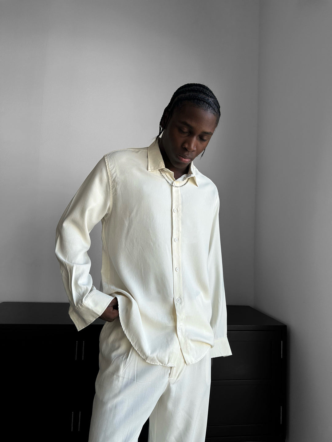 Oversize Tencel Shirt - Ecru