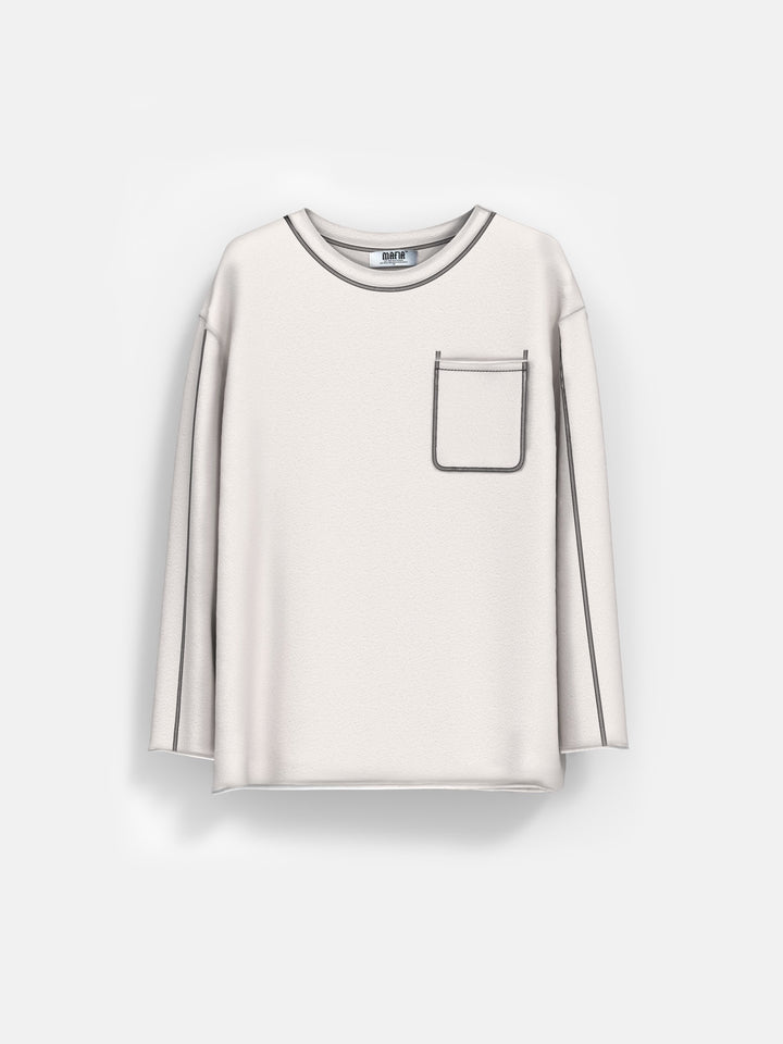 Oversize Seam Sweater - Beige