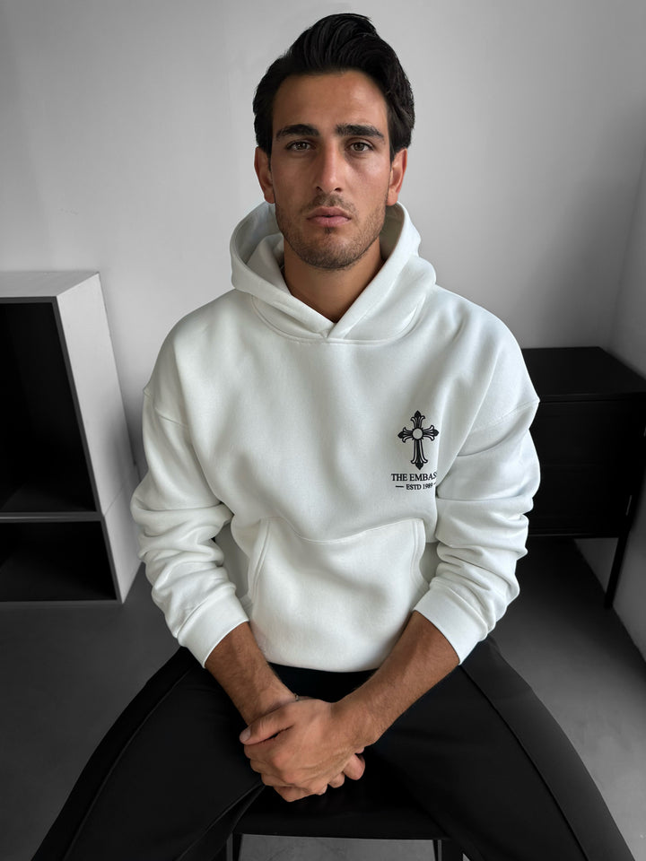 Oversize Angel Hoodie - White