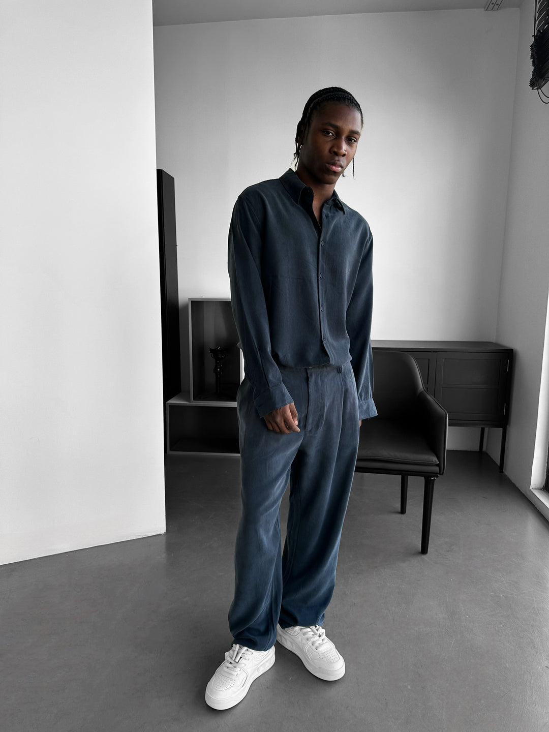 Baggy Tencel Trousers - Black
