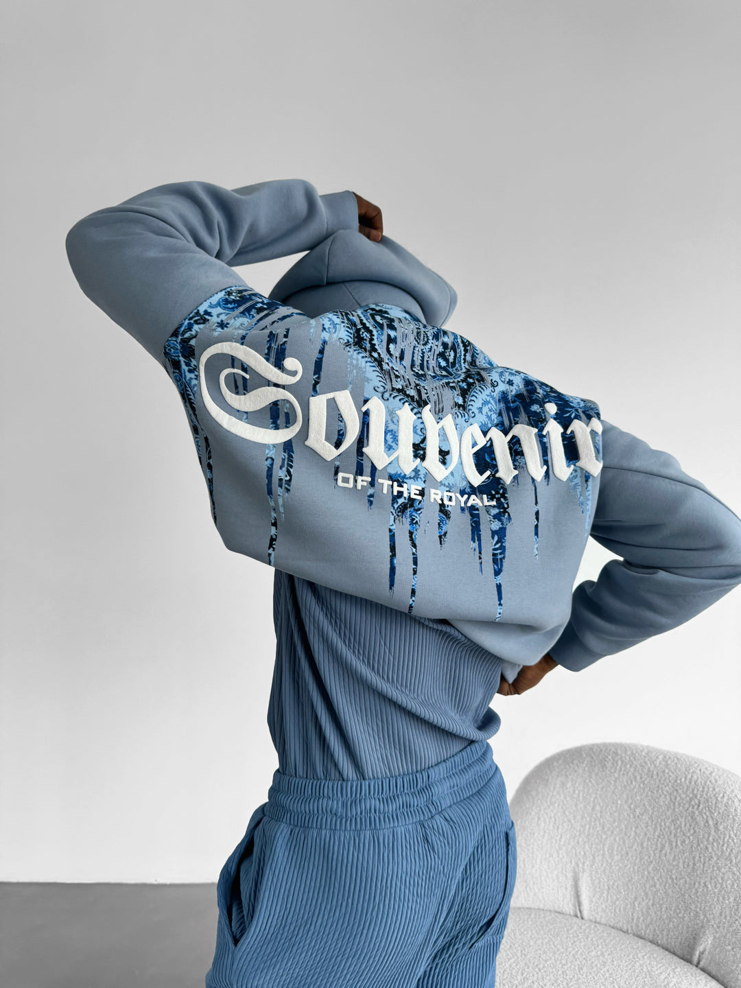 Oversize Souvenir Hoodie - Faded Denim