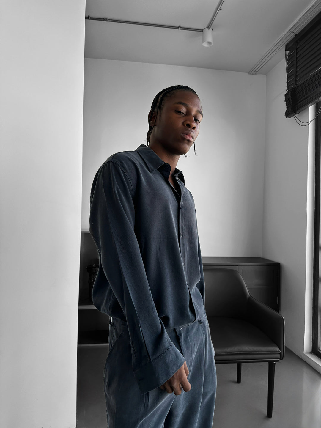 Oversize Tencel Shirt - Black