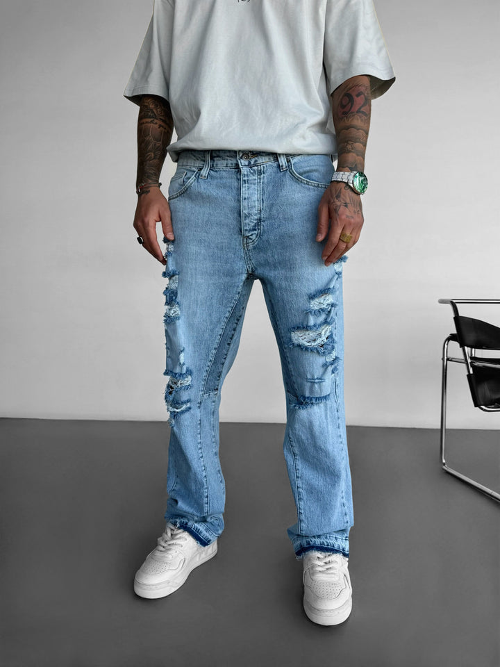 Baggy Torn Jeans - Blue