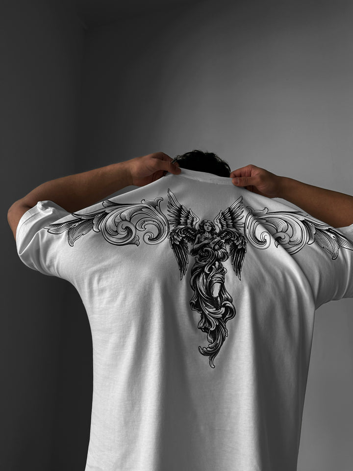Oversize Sky Angel T-shirt - Ecru
