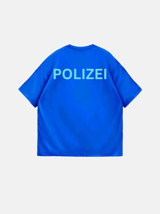 Oversize Polizei Tee -  Turquoise